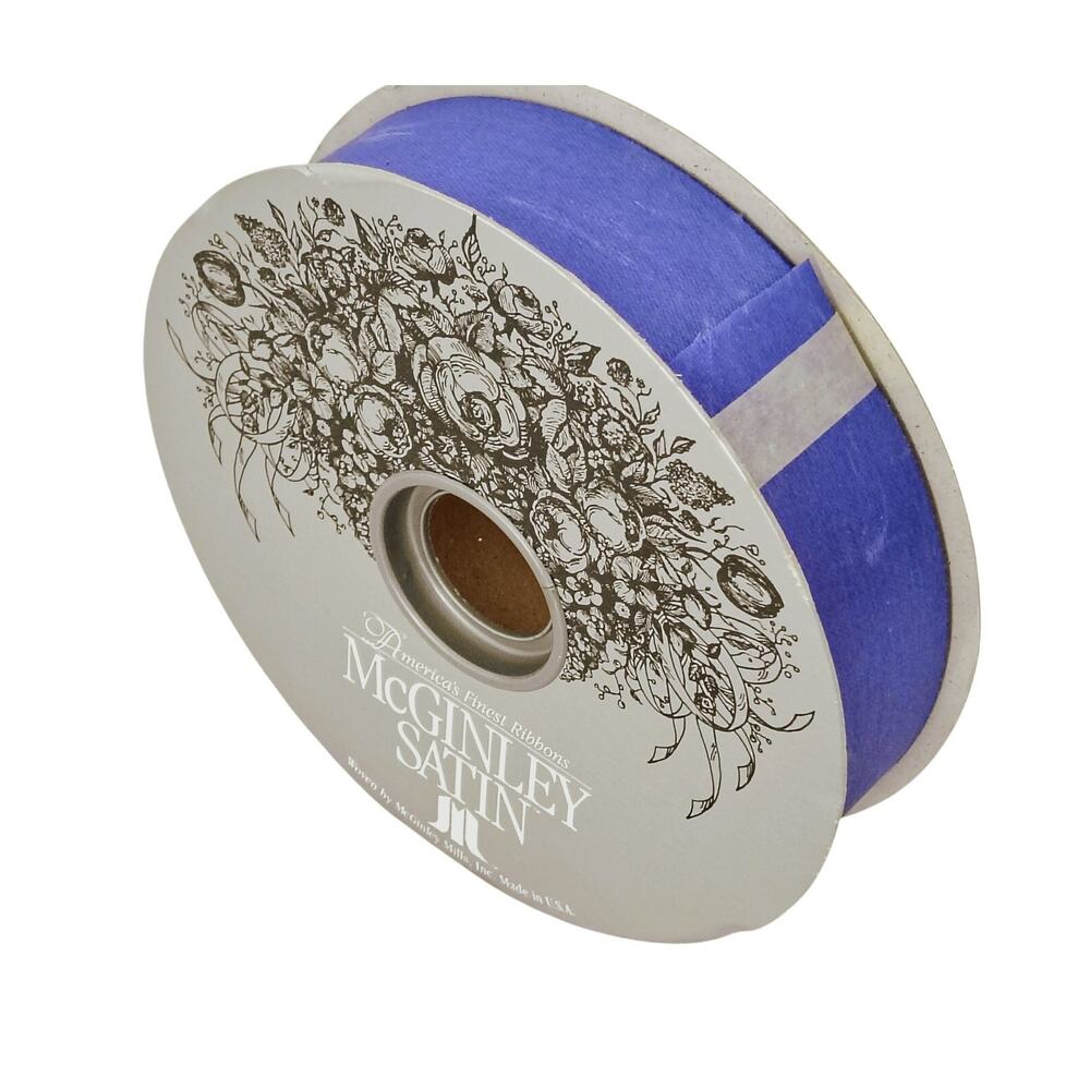 McGinley Satin Ribbon Royal Blue #9 1 5/16" x 100 Yards Acetate Spool NEW Craft